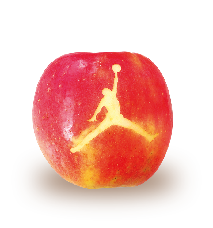 Gravure sur pomme Mickael Jordan 